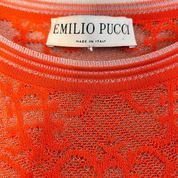 Emilio Pucci Bee Pattern long sleeve mesh top - Picture 2 of 5